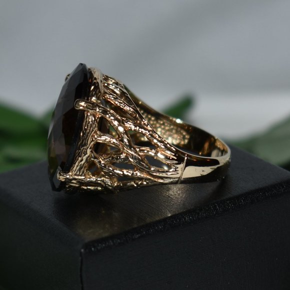 Smoky Quartz Ring with Branch Detail, Size 10 - Picture 8 of 11